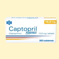 Opakowanie leku Captopril 12,5 mg, 30 tabletek.