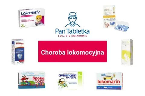 Anaketon krople i inne preparaty jak Lokomotiv, Spoko LOKO, aviomarin, lokomarin, SEA-BAND, IMBIFEM na chorobę lokomocyjną.