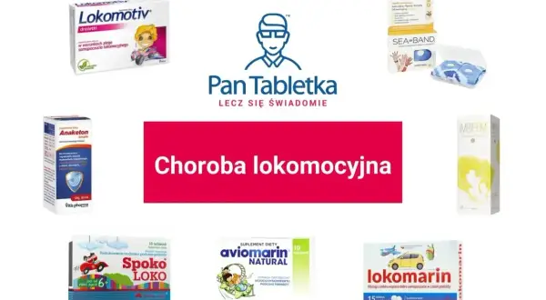 Anaketon krople i inne preparaty jak Lokomotiv, Spoko LOKO, aviomarin, lokomarin, SEA-BAND, IMBIFEM na chorobę lokomocyjną.