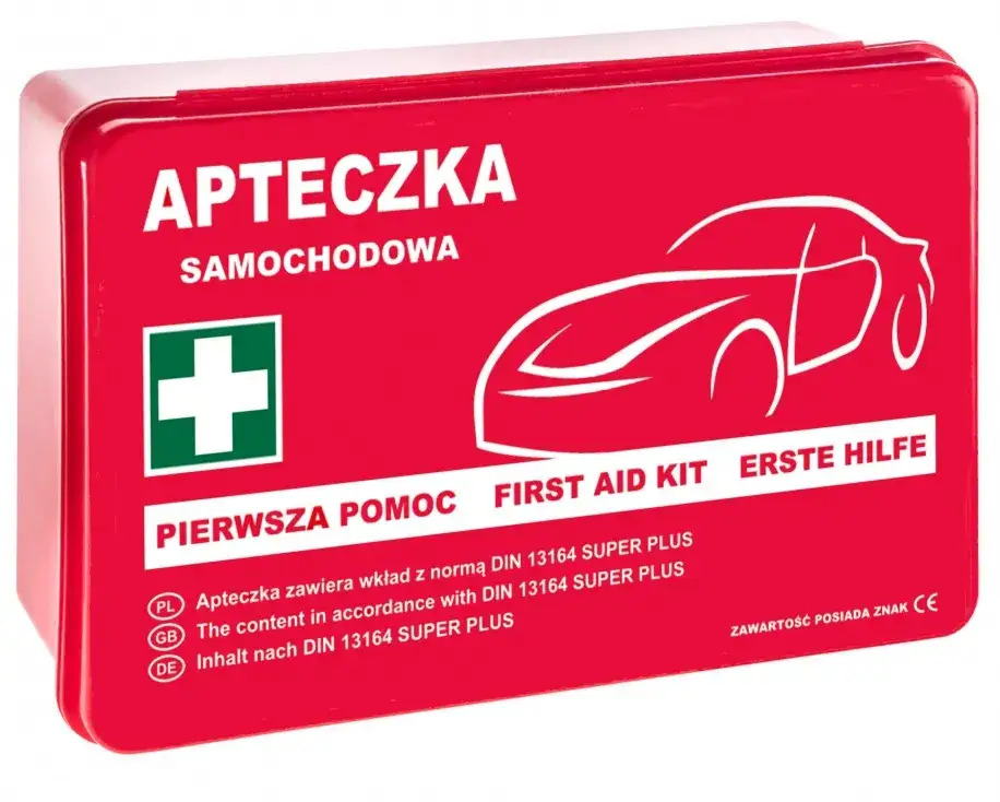 apteczka samochodowa DIN 13164 zawartość
