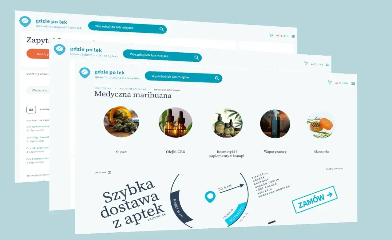 strona gł&oacute;wna GdziePoLek lub KtoMaLek