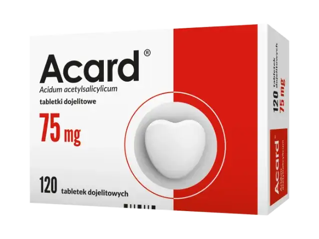 kwas acetylosalicylowy tabletki, opakowania leków Acard Polocard